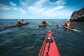 Kayaking near Trevor, Llŷn peninsular, Wales